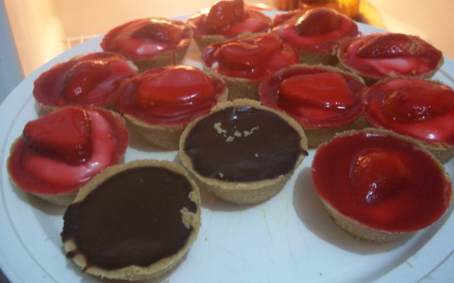 Torta de morango prática