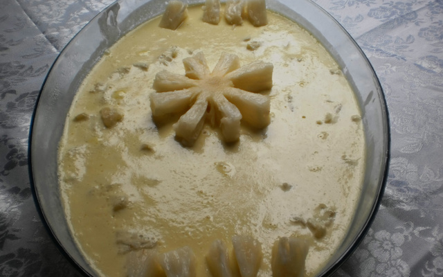 Mousse de abacaxi de baixa caloria
