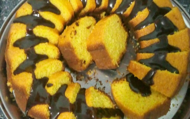 Bolo de milho de lata no liquidificador