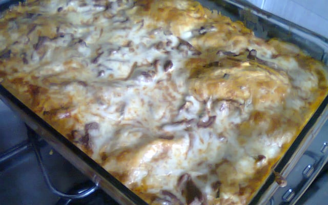 Lasanha de estrogonofe