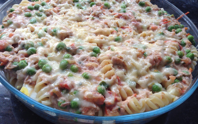 Macarrão com atum cremoso