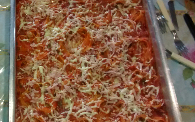 Macarrão de forno recheado