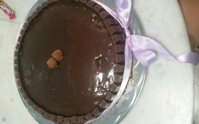 Bolo de iogurte e creme de avelã