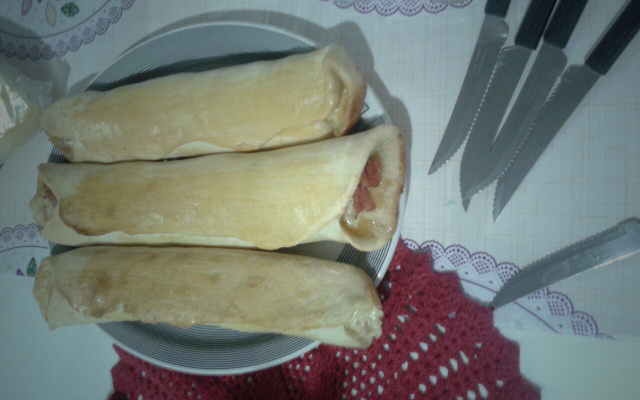 Pão de liquidificador recheado