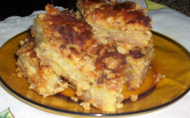Bolo de banana tipo cuca