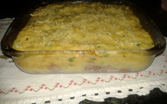 Frango com creme de milho