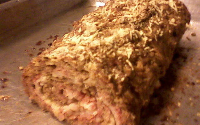 Rocambole de carne moída