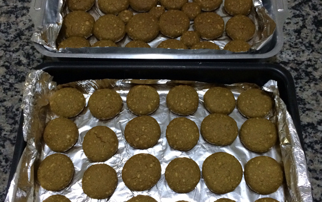 Cookies de amendoim integral sem glúten