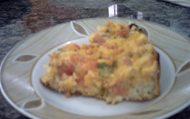 Torta colorida de frango