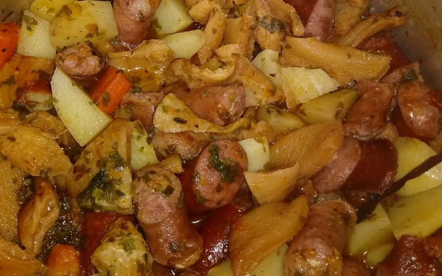 Bucho com batata e paio da Silvia