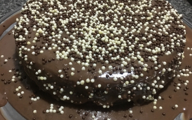 Bolo nega maluca de liquidificador