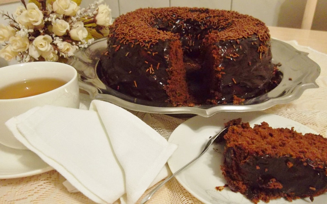 Bolo de chocolate fofíssimo