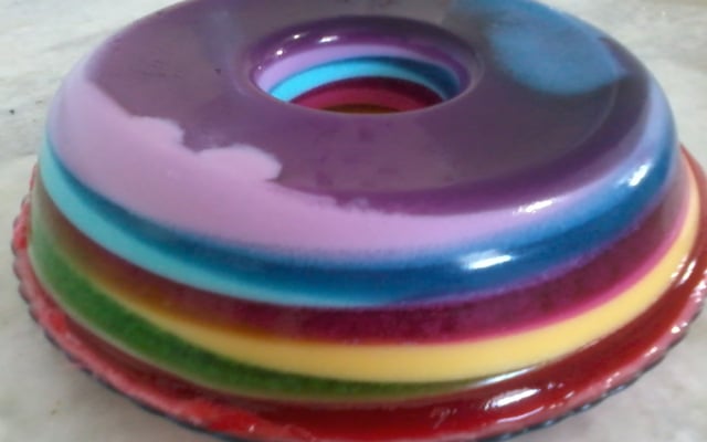 Gelatina Colorida em camadas