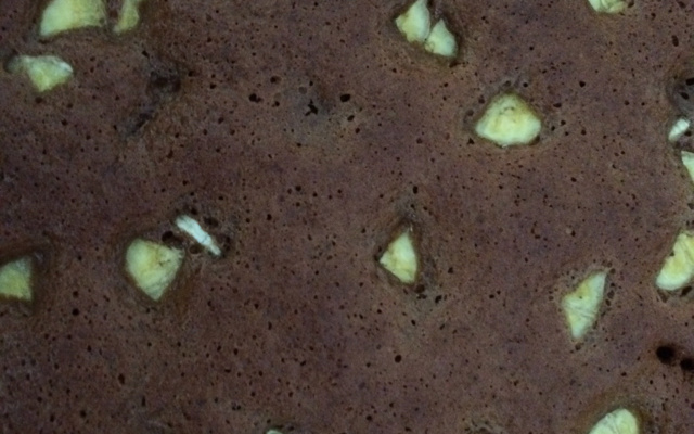 Bolo de chocolate com banana