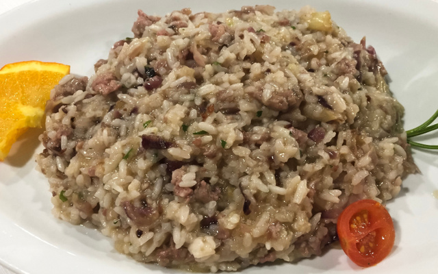 Risoto de carne simples