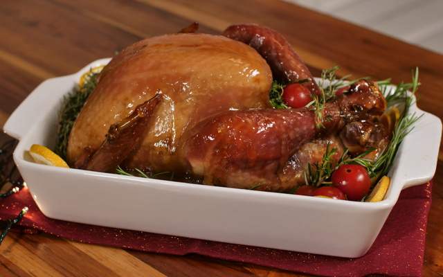 Peru recheado com farofa