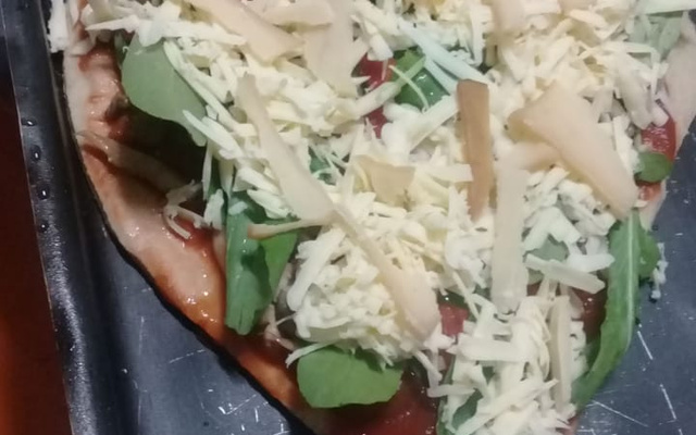 Massa de pizza vegana