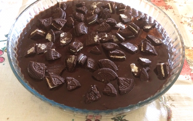 Pavê de chocolate e oreo