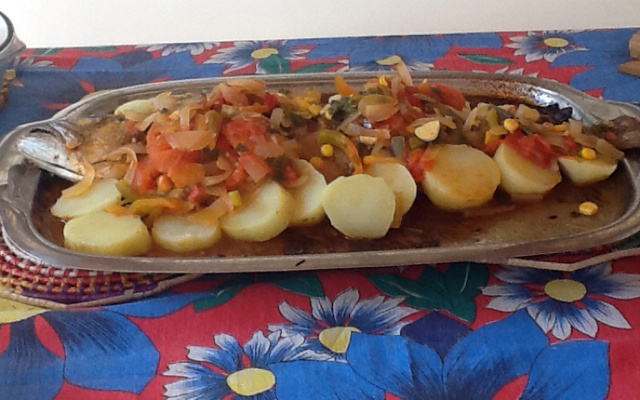 Peixe assado no forno