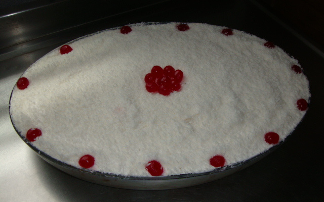 Bolo abacaxi de forma