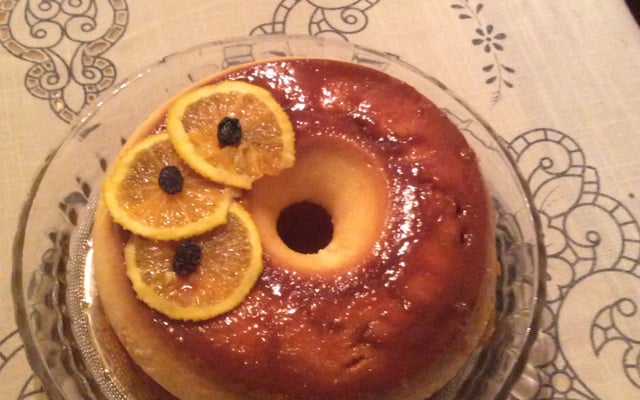 Bolo pudim de laranja