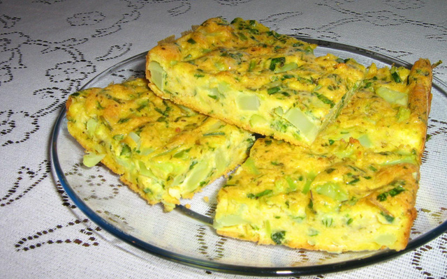 Bolo salgado de couve-flor