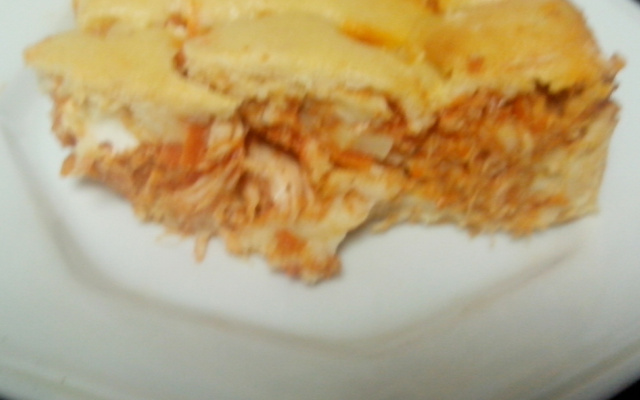 Torta cremosa de frango de liquidificador