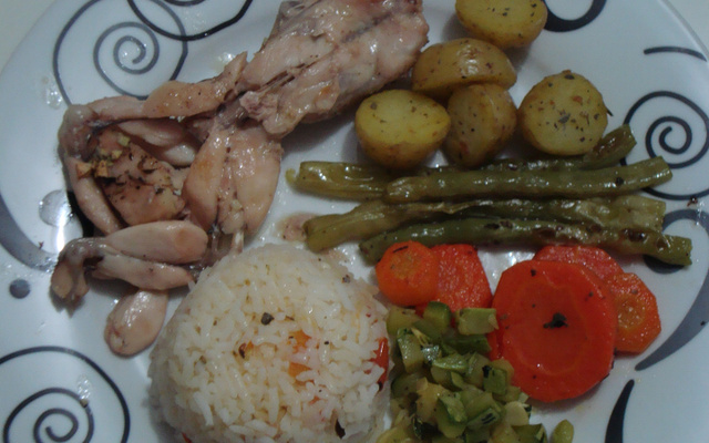 Rã ao forno ao perfume de coco