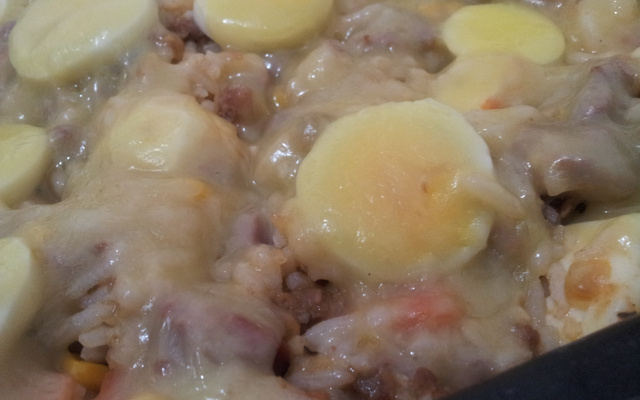 Arroz de forno de carne moída da DeiaMM