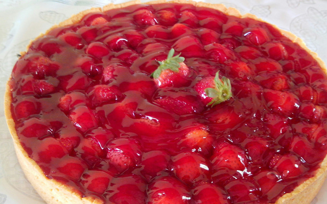 Torta de morango com iogurte