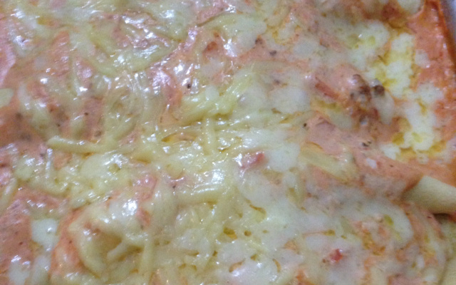 Panqueca mista gratinada