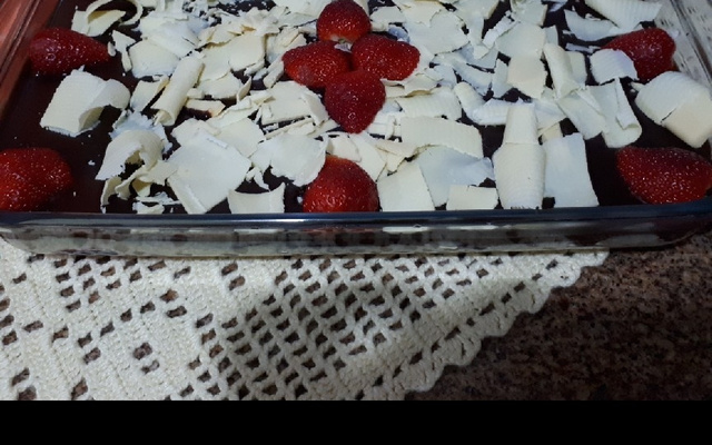 Bombom aberto de morango