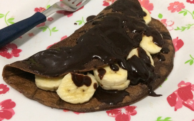 Crepioca de chocolate