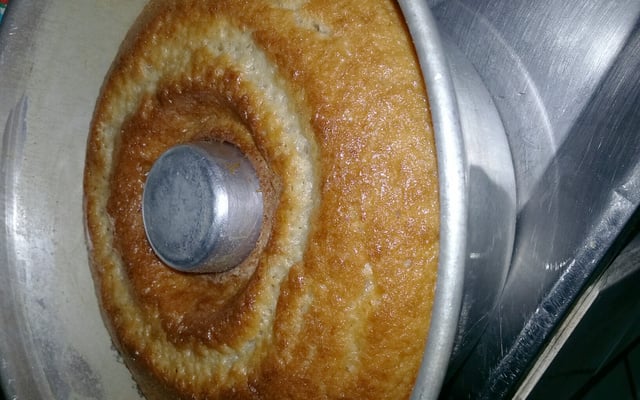 Bolo de banana na massa