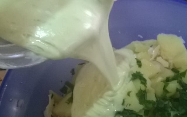 Maionese sem óleo (gema cozida)