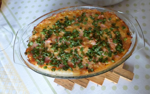 Arroz amanhecido de forno