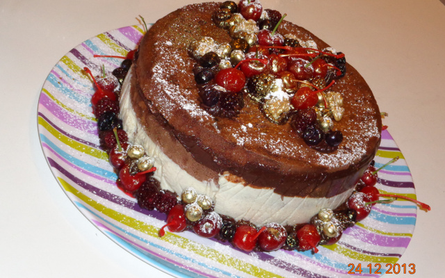 Naked Cake de baunilha com negresco