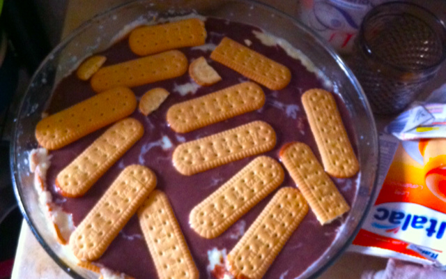 Pudim de sorvete gelado