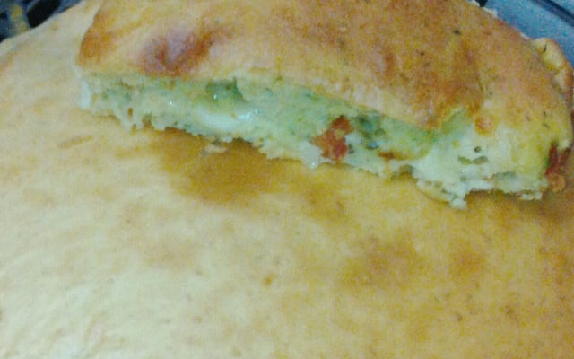 Torta de tomate e mussarela