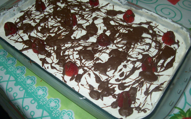 Sobremesa deliciosa de morango