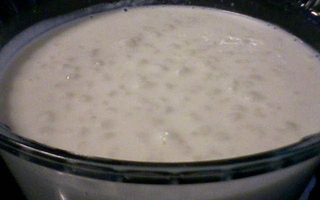 Canjica com amendoim