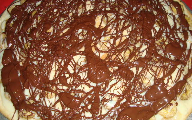 Pizza de chocolate com banana