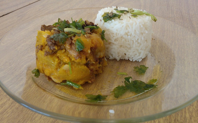 Carne de sol com abóbora cabotia