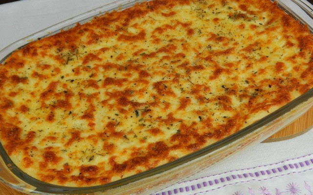 Gratinadfo de batata e frango