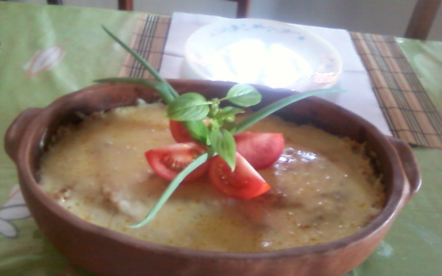 Arroz de forno com camarão