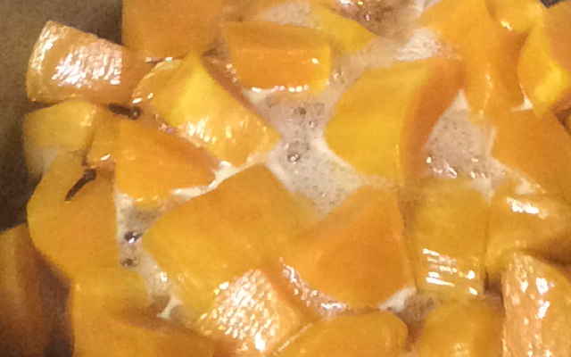 Doce de abóbora em pedaços