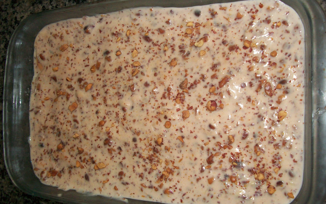 Torta de bolacha com amendoim