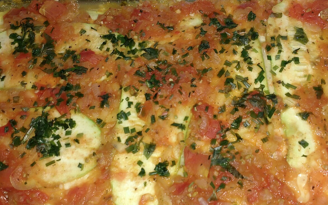 Lasanha de abobrinha e cenoura