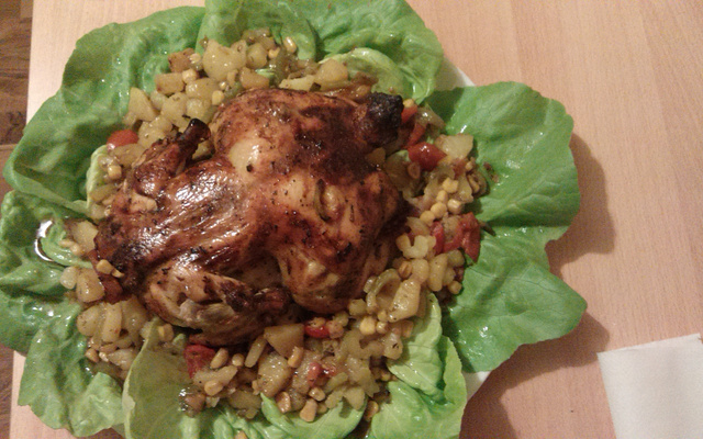 Frango recheado simples