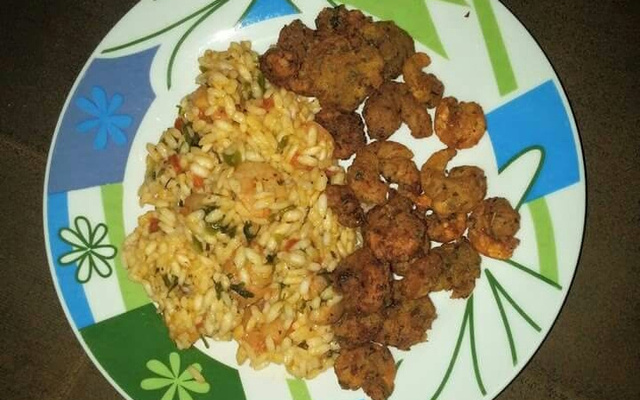 Camarão empanado crocante